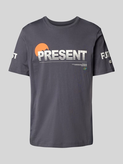 CHAMPION T-shirt met labeldetails Antraciet - 2