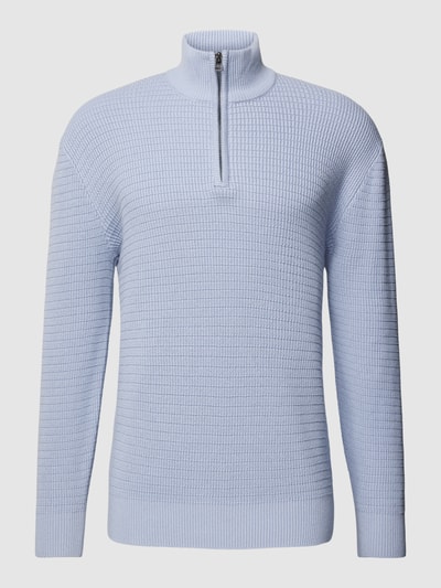 Esprit Collection Gebreide pullover met schipperskraag Lichtblauw - 2