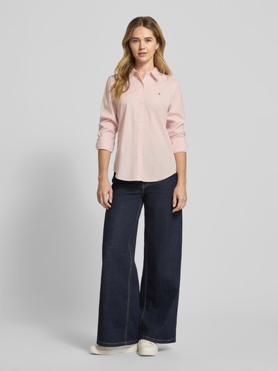 Tommy Hilfiger Regular fit overhemdblouse van katoenmix  Roze - 1
