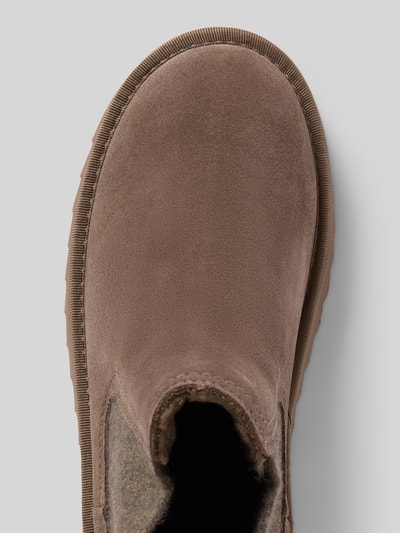 Tamaris Mocassins van leermix in Chelsea-stijl Taupe - 3