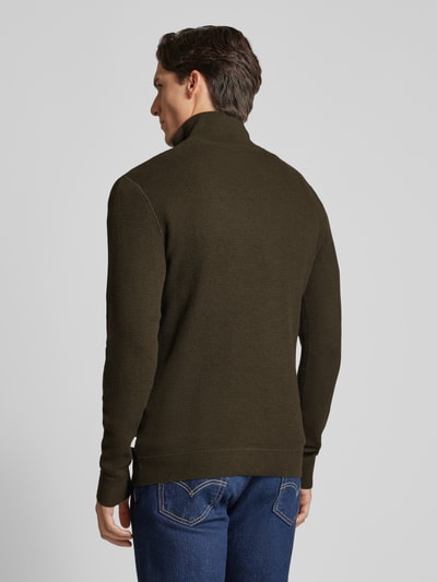 Jack & Jones Premium Gebreide pullover met opstaande kraag, model 'BLUCHRISTER' Olijfgroen - 5