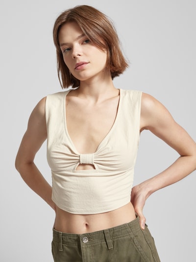 Only Crop Top mit Cut Out Modell 'JANY' Beige 3
