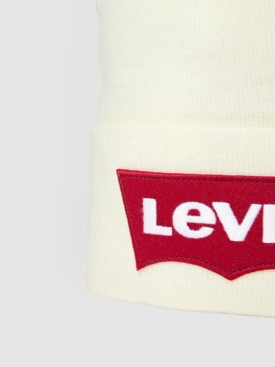 Levi's® Czapka beanie z aplikacją z logo model ‘OVERSIZED BATWIN’ Biały 2