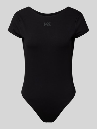 Karo Kauer Body mit Label-Print Black 1