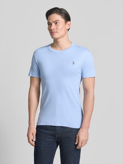 Polo Ralph Lauren Regular Fit T-Shirt aus reiner Baumwolle Hellblau 4