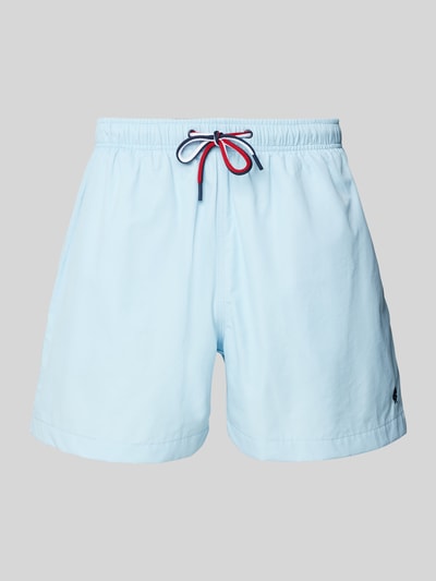 MCNEAL Relaxed Fit Badeshorts mit Logo-Stitching Hellblau 1