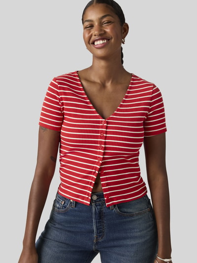 Levi's® Slim Fit T-Shirt aus Baumwoll-Mix Rot 1