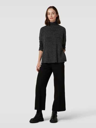 Vero Moda Gebreide pullover met opstaande kraag, model 'Doffy' Zwart - 1