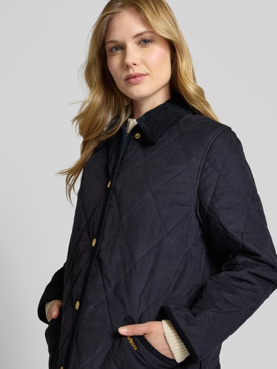 Barbour Cordjacke mit aufgesetzten Taschen Modell 'Cornelia' Marine 3