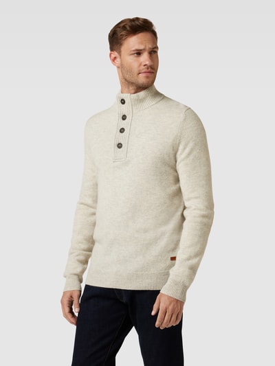 Barbour Strickpullover mit Stehkragen Offwhite 4