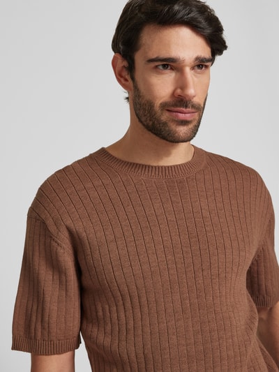 Scotch & Soda Strickshirt mit Rundhalsausschnitt Schoko 3