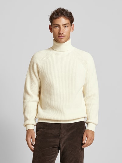 Manuel Ritz Strickpullover mit Rollkragen Offwhite 4