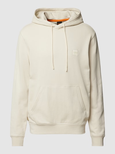 BOSS Orange Hoodie met kangoeroezak, model 'WETALK' Zand - 2