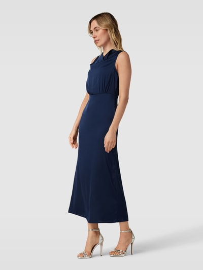 Vila Maxi-jurk met cascadehals, model 'RAVENNA' Marineblauw - 1