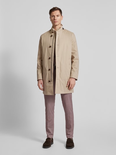 Roy Robson Mantel mit Stehkragen Beige 1