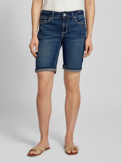 Silver Jeans Szorty jeansowe o kroju regular fit z 5 kieszeniami model ‘Suki’ Ciemnoniebieski 4