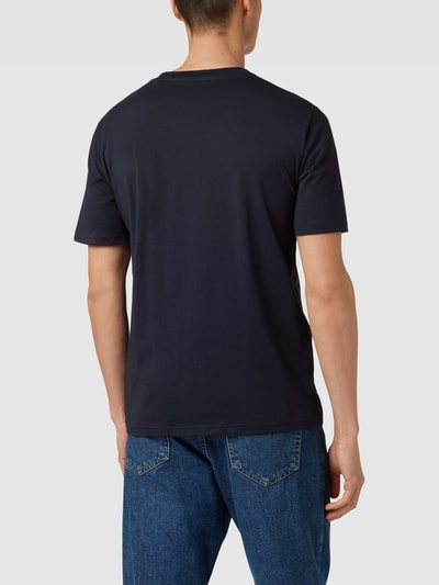 Marc O'Polo T-Shirt mit Label-Stitching im 2er-Pack Marine 5