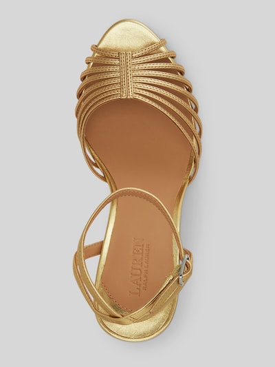 Lauren Ralph Lauren Sandaletten aus echtem Leder Modell 'MCKAYLA' Gold 3