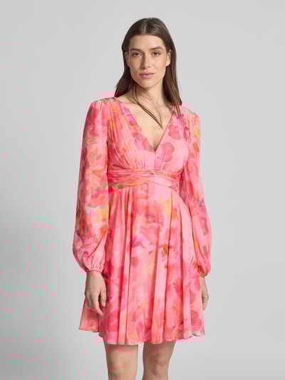 Jake*s Cocktail Cocktailkleid mit V-Ausschnitt Pink Melange 4