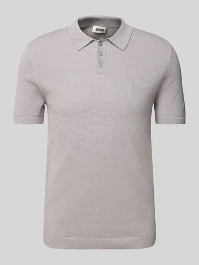 Drykorn Slim fit poloshirt met structuurmotief, model 'TRITON' Steengrijs - 2