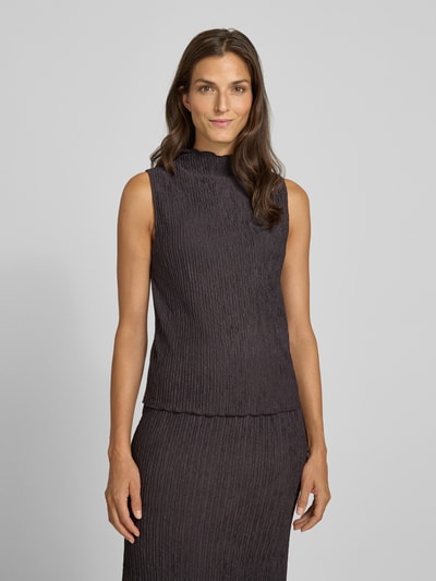 OPUS Top ze stójką i falistym wykończeniem model ‘Idala’ Czekoladowy 4