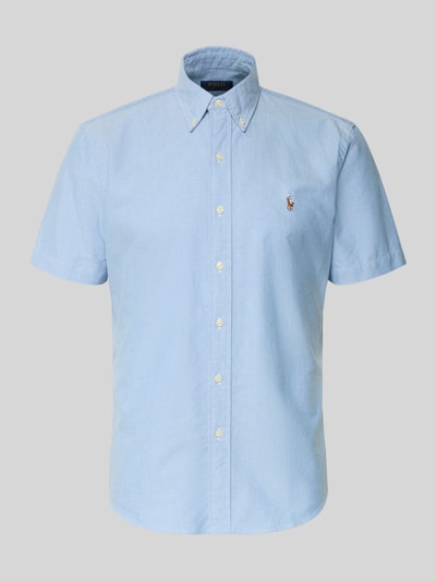 Polo Ralph Lauren Regular Fit Freizeithemd aus reiner Baumwolle Modell 'CUBDPPCSSS' Bleu 2