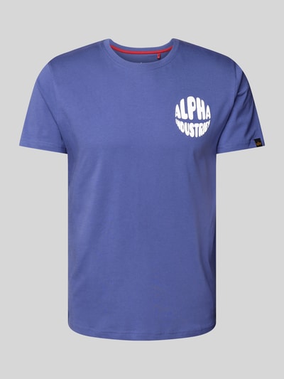 Alpha Industries T-Shirt mit Label-Print Lila 2