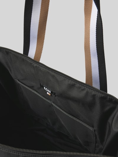 BOSS Sporttas met labeldetail, model 'Holdall' Zwart - 4