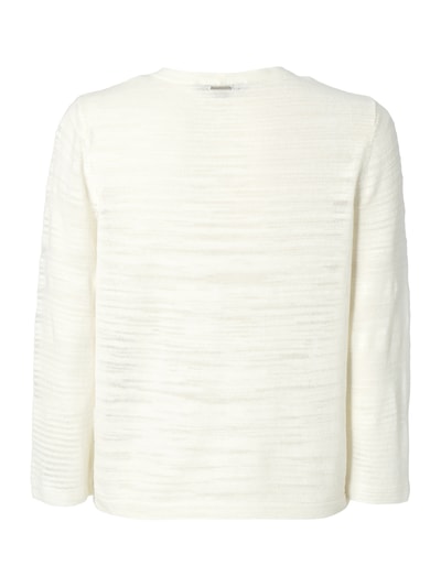 comma Casual Identity Cardigan aus Slub Knit Offwhite 3