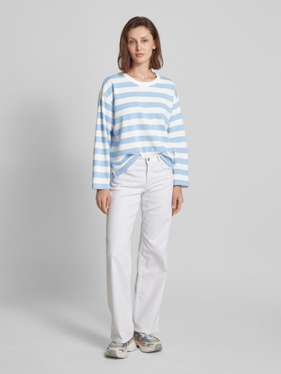 Tom Tailor Sweatshirt mit Streifenmuster Hellblau 1