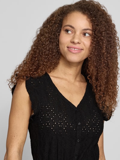 ONLY kombinezon z ażurowymi haftami w kroju regular fit model 'LELISA' Czarny 3