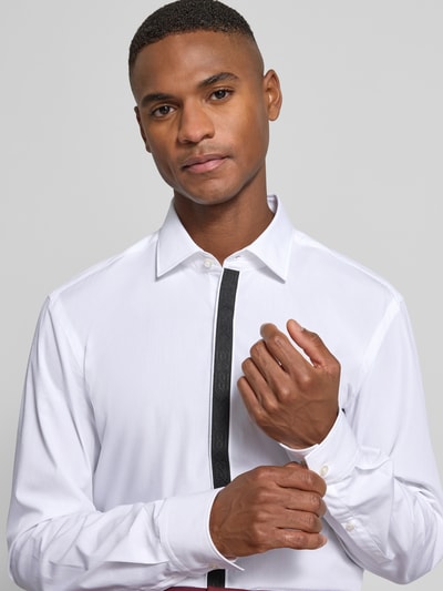 HUGO Koszula biznesowa o kroju slim fit z czystej bawełny model ‘KEIDI’ Biały 3