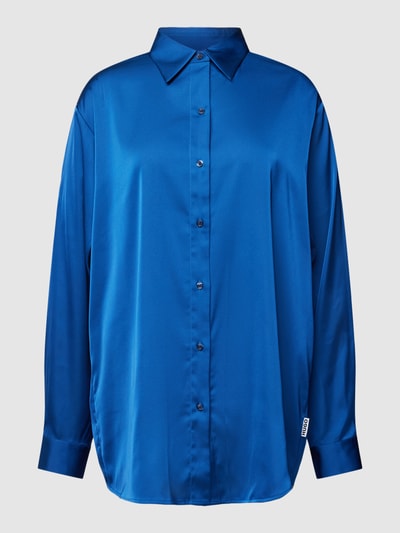 HUGO Overhemdblouse in satijnlook, model 'Ecosy' Blauw - 2