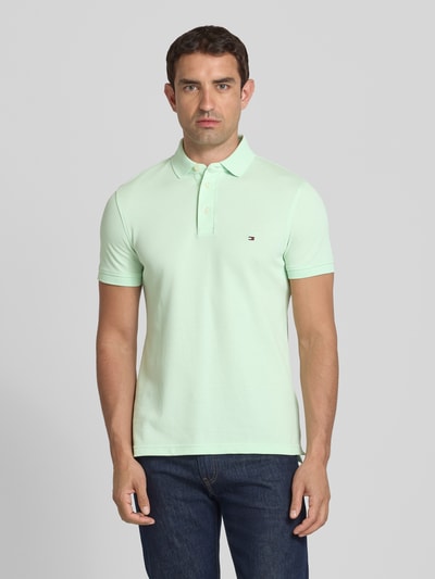 Tommy Hilfiger Slim Fit Poloshirt aus Baumwoll-Elasthan-Mix Hellgruen 4