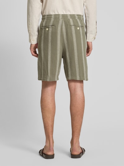 SELECTED HOMME Regular fit bermuda met structuurmotief, model 'BRODY' Olijfgroen - 5