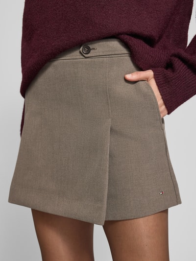 Tommy Hilfiger Uitlopende minirok van viscosemix, model 'PUNTO' Taupe - 3