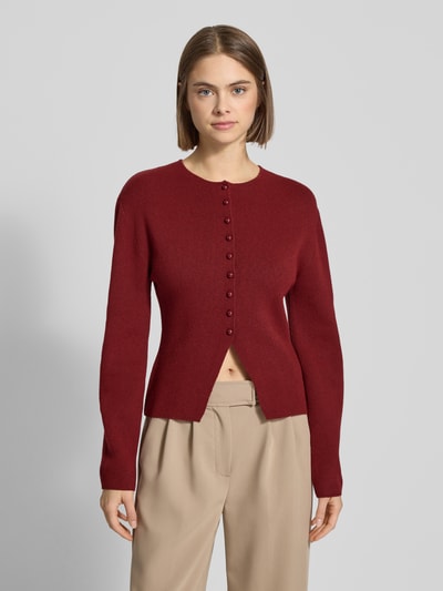 Gina Tricot Strickjacke mit Knopfleiste Bordeaux 4