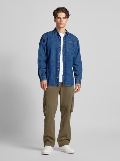 Jack & Jones Koszula casualowa o kroju regular fit z kieszenią na piersi model ‘CREEK’ Ciemnoniebieski 1