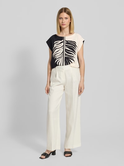 s.Oliver BLACK LABEL Regular fit blouseshirt met contrastmotief  - 1