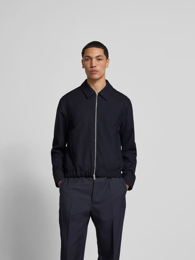 Officine Générale Jacke mit Kentkragen Dunkelblau 4