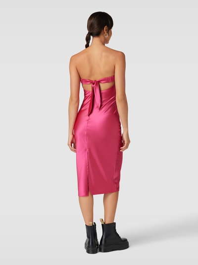 Gina Tricot Abendkleid mit Rückenschnürung Pink 5