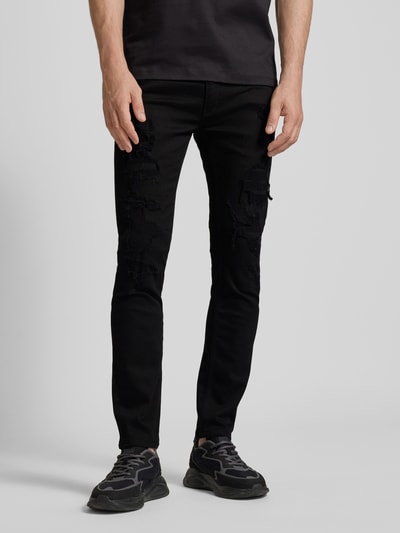 HUGO Slim Fit Jeans im 5-Pocket-Design Modell 'HUGO 734' Black 4