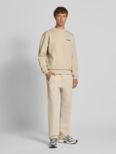 Pegador Sweatpants mit Logo-Stitching und elastischem Bund Ecru 1