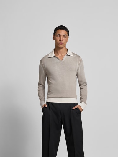 Diesel Sweatshirt mit Polokragen Hellgrau 4