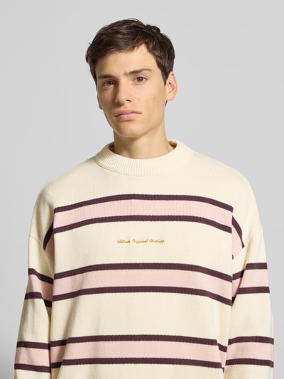 BLKVIS Strickpullover mit gerippten Abschlüssen Offwhite 3