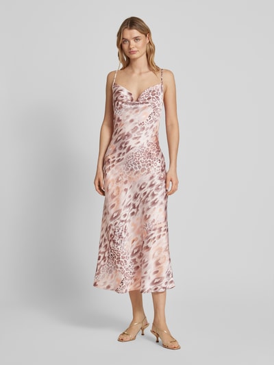 Guess Maxi-jurk met cascadehals, model 'AKILINA' Roze - 4