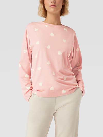 Jake*s Casual Pyjama-Oberteil mit Allover-Motiv-Print Rosa 4