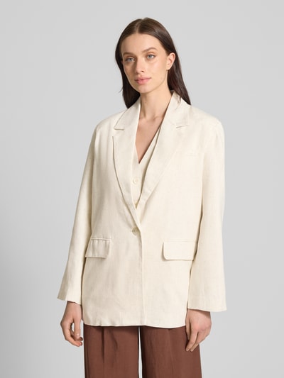 moves Regular Fit Blazer aus Viskose-Leinen-Mix Modell 'DAIZY' Beige 4
