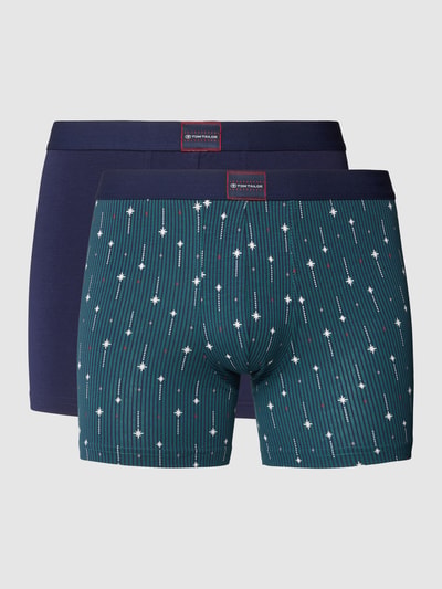Tom Tailor Trunks mit Label-Detail im 2er-Pack Modell 'XMAS' Petrol 1