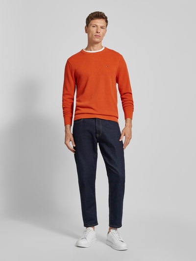 Tommy Hilfiger Strickpullover mit Rundhalsausschnitt Orange 1